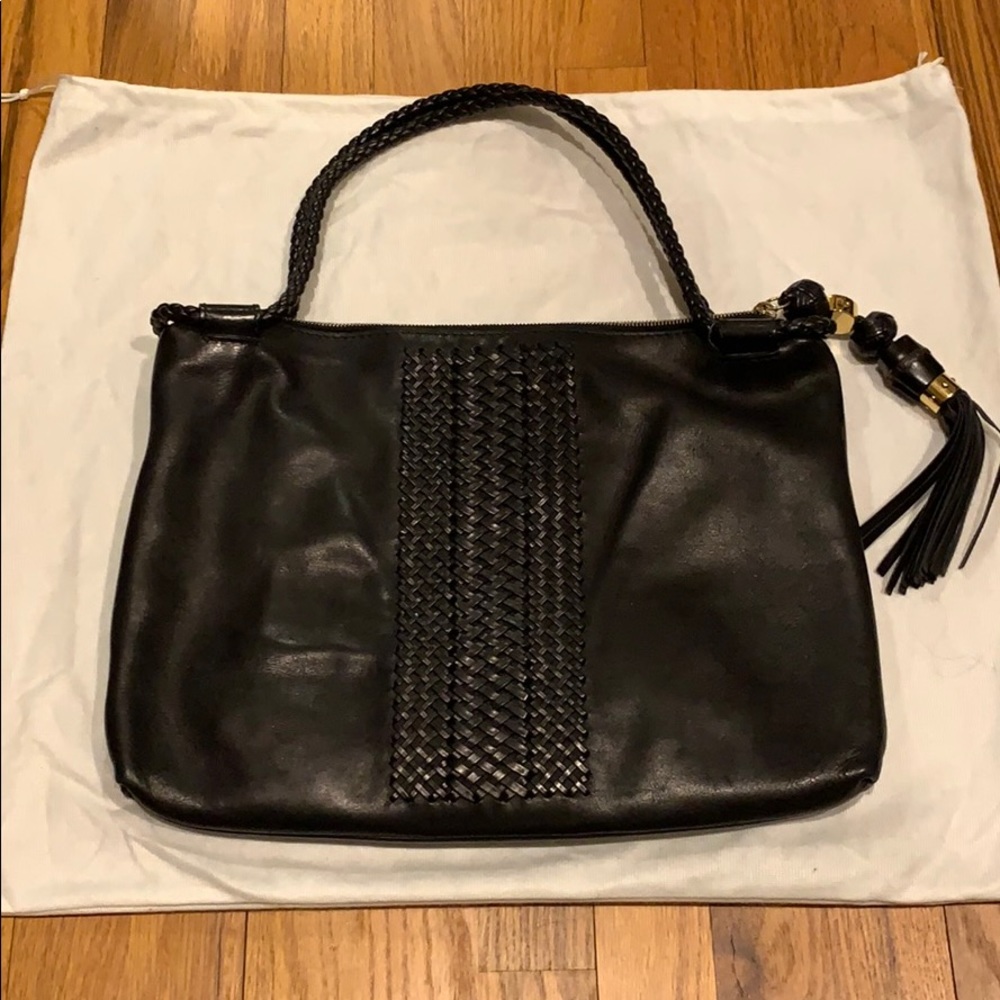 Gucci Black Hobo with Braiding and Tassel